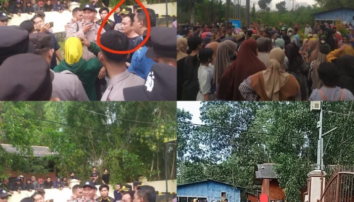 Unjuk Rasa di Polres Bangka Barat, Minta Seorang Warga Desa Mayang Dilepas hingga Blokir akses masuk PT. GSBL